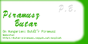 piramusz butar business card
